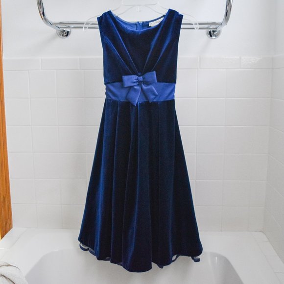 blue velvet holiday dress